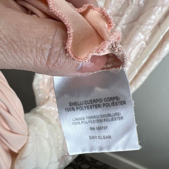 Slate And Willow Dress Women 4 Pink‎ Maxi Sequins Classic Wedding Guest Spring - Picture 10 of 12